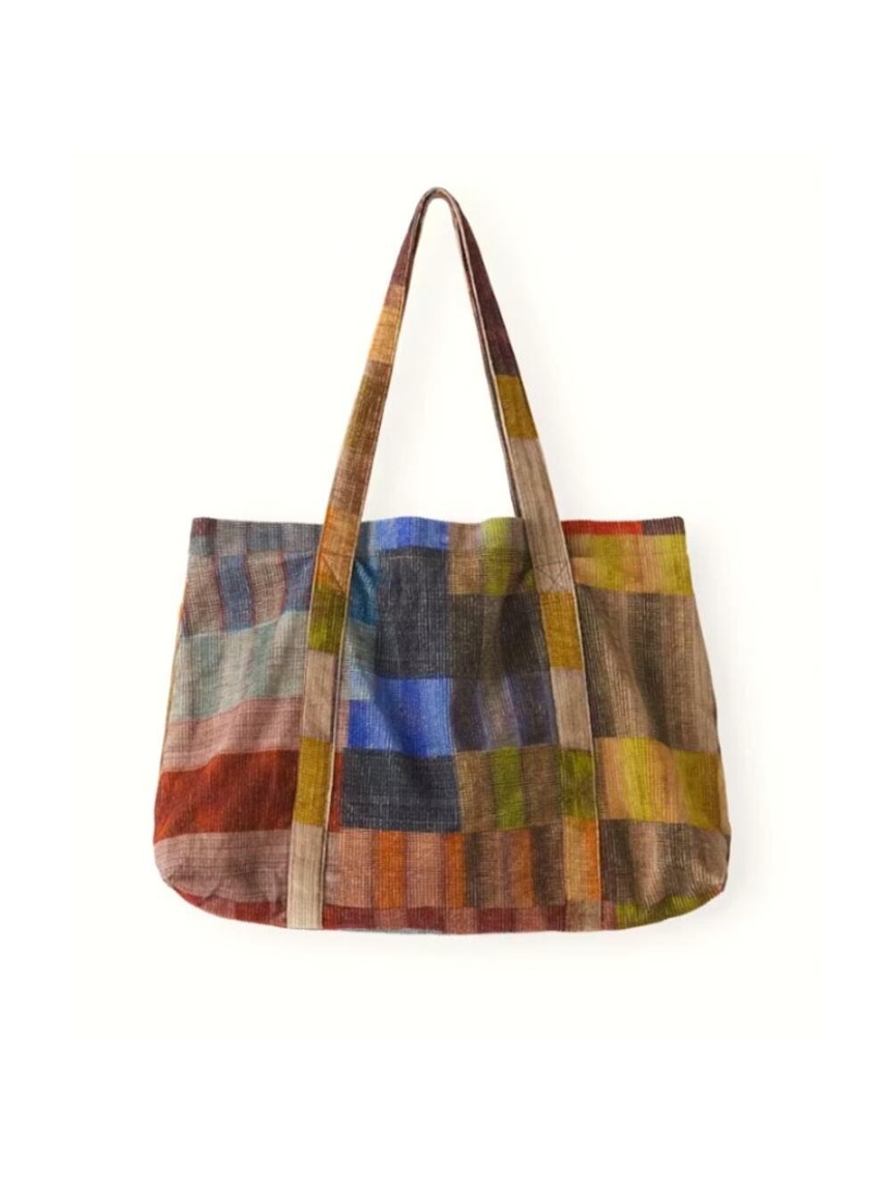 Poetry Multicolor Patchwork Tote Bag - Casual Everyday Carry Sold Out